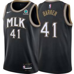 Black_City Tom Barker Hawks #41 Twill Basketball Jersey FREE SHIPPING