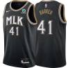 Black_City Tom Barker Hawks #41 Twill Basketball Jersey FREE SHIPPING