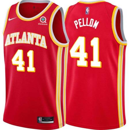 Torch_Red Sam Pellom Hawks #41 Twill Basketball Jersey FREE SHIPPING