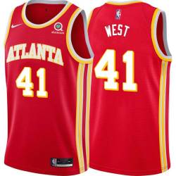 Torch_Red Mark West Hawks #41 Twill Basketball Jersey FREE SHIPPING