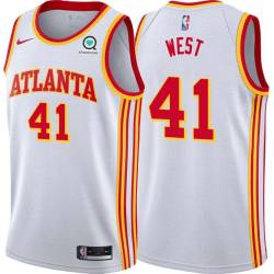 White Mark West Hawks #41 Twill Basketball Jersey FREE SHIPPING