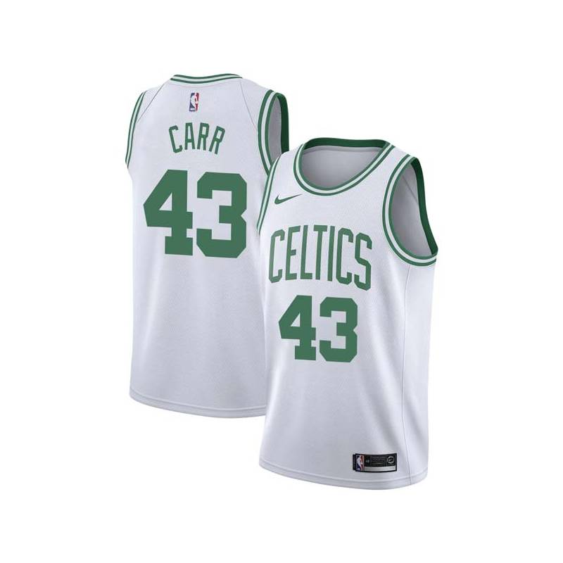 White Chris Carr Twill Basketball Jersey -Celtics #43 Carr Twill Jerseys, FREE SHIPPING