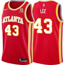 Torch_Red Clyde Lee Hawks #43 Twill Basketball Jersey FREE SHIPPING