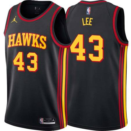 Black Clyde Lee Hawks #43 Twill Basketball Jersey FREE SHIPPING