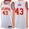 White Sidney Lowe Hawks #43 Twill Basketball Jersey FREE SHIPPING