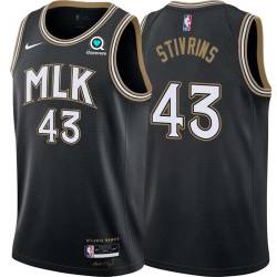 Black_City Alex Stivrins Hawks #43 Twill Basketball Jersey FREE SHIPPING