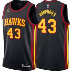 Black Kris Humphries Hawks #43 Twill Basketball Jersey FREE SHIPPING