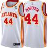 White Alan Henderson Hawks #44 Twill Basketball Jersey FREE SHIPPING