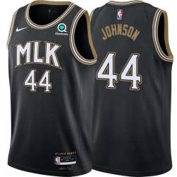 Black_City Ivan Johnson Hawks #44 Twill Basketball Jersey FREE SHIPPING