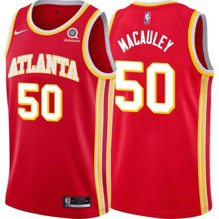 Torch_Red Ed Macauley Hawks #50 Twill Basketball Jersey FREE SHIPPING