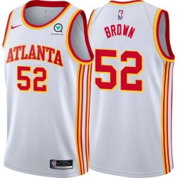 White Chucky Brown Hawks #52 Twill Basketball Jersey FREE SHIPPING