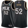 Black_City Chucky Brown Hawks #52 Twill Basketball Jersey FREE SHIPPING