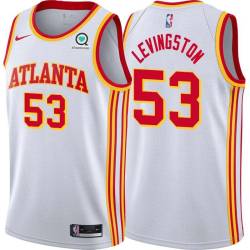 White Cliff Levingston Hawks #53 Twill Basketball Jersey FREE SHIPPING