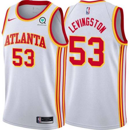 White Cliff Levingston Hawks #53 Twill Basketball Jersey FREE SHIPPING