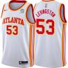 White Cliff Levingston Hawks #53 Twill Basketball Jersey FREE SHIPPING