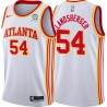 White Mark Landsberger Hawks #54 Twill Basketball Jersey FREE SHIPPING