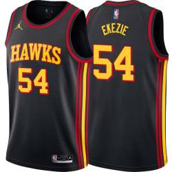 Black Obinna Ekezie Hawks #54 Twill Basketball Jersey FREE SHIPPING