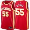 Torch_Red Dikembe Mutombo Hawks #55 Twill Basketball Jersey FREE SHIPPING