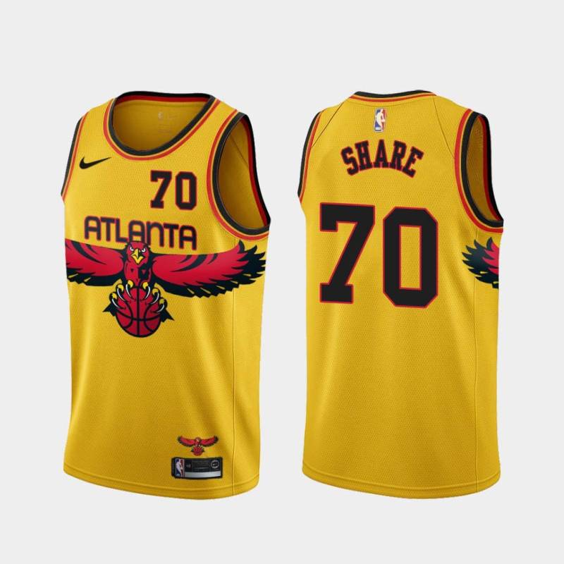 Yellow_City Chuck Share Hawks #70 Twill Basketball Jersey FREE SHIPPING