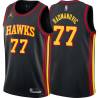 Black Vladimir Radmanovic Hawks #77 Twill Basketball Jersey FREE SHIPPING