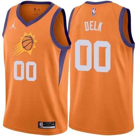 Orange Tony Delk SUNS #00 Twill Basketball Jersey FREE SHIPPING