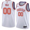 White Tony Delk SUNS #00 Twill Basketball Jersey FREE SHIPPING