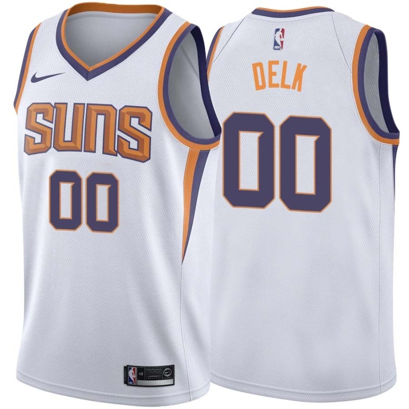 White2 Tony Delk SUNS #00 Twill Basketball Jersey FREE SHIPPING