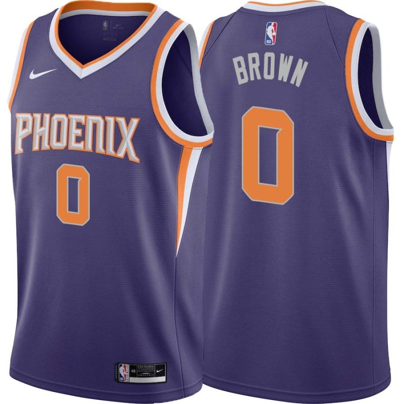 Purple Randy Brown SUNS #0 Twill Basketball Jersey FREE SHIPPING