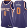 Purple Randy Brown SUNS #0 Twill Basketball Jersey FREE SHIPPING