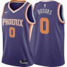 Purple Aaron Brooks SUNS #0 Twill Basketball Jersey FREE SHIPPING