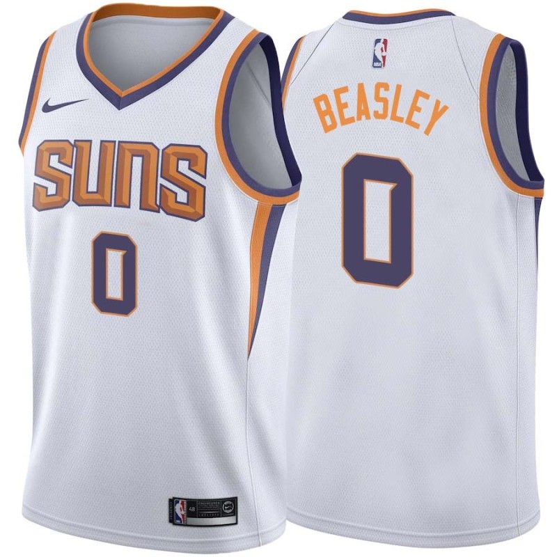 White2 Michael Beasley SUNS #0 Twill Basketball Jersey FREE SHIPPING