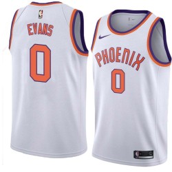 White Jawun Evans SUNS #0 Twill Basketball Jersey FREE SHIPPING