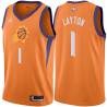 Orange Mo Layton SUNS #1 Twill Basketball Jersey FREE SHIPPING