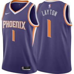 Purple Mo Layton SUNS #1 Twill Basketball Jersey FREE SHIPPING