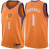 Orange Anfernee Hardaway SUNS #1 Twill Basketball Jersey FREE SHIPPING