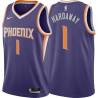 Purple Anfernee Hardaway SUNS #1 Twill Basketball Jersey FREE SHIPPING