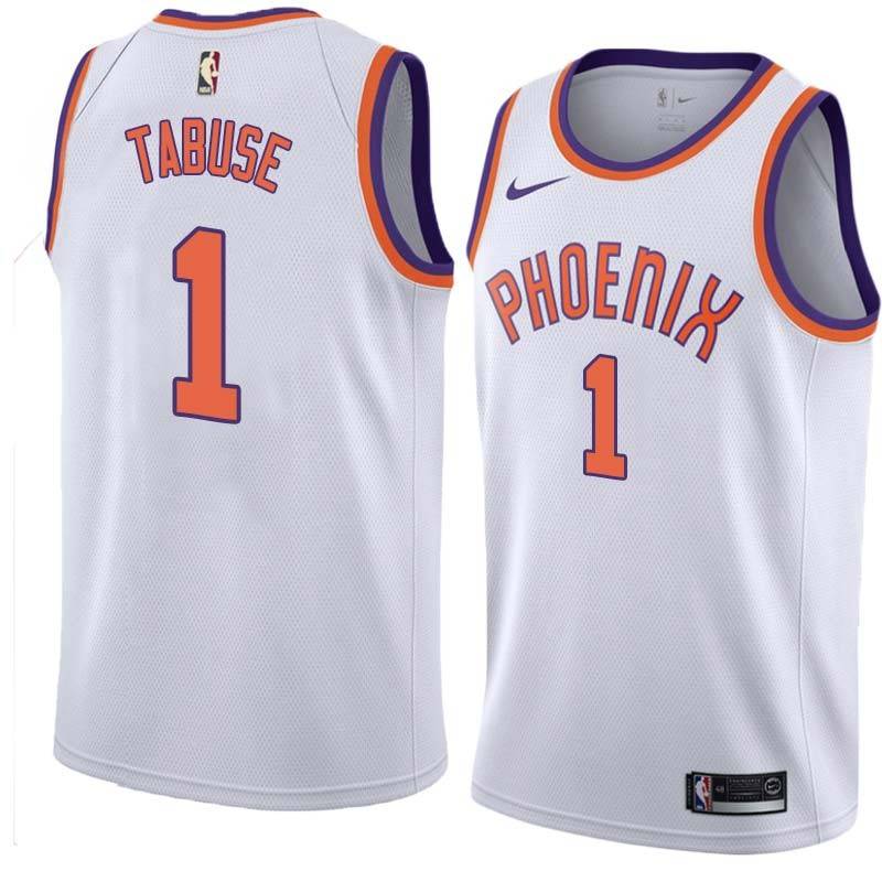 White Yuta Tabuse SUNS #1 Twill Basketball Jersey FREE SHIPPING