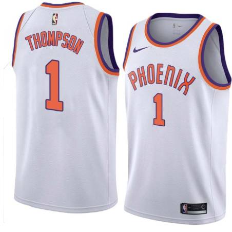 White Dijon Thompson SUNS #1 Twill Basketball Jersey FREE SHIPPING