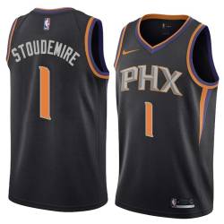 Black Amar'e Stoudemire SUNS #1 Twill Basketball Jersey FREE SHIPPING