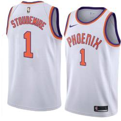 White Amar'e Stoudemire SUNS #1 Twill Basketball Jersey FREE SHIPPING