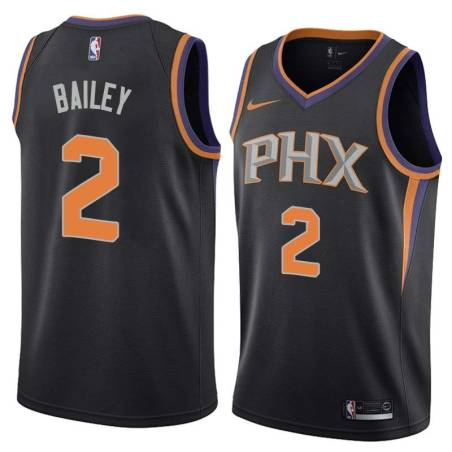 Black James Bailey SUNS #2 Twill Basketball Jersey FREE SHIPPING