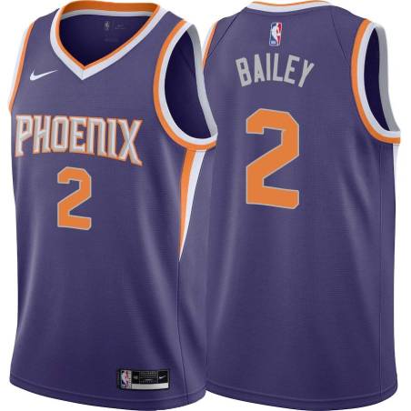 Purple James Bailey SUNS #2 Twill Basketball Jersey FREE SHIPPING