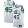 White Raef LaFrentz Twill Basketball Jersey -Celtics #45 LaFrentz Twill Jerseys, FREE SHIPPING