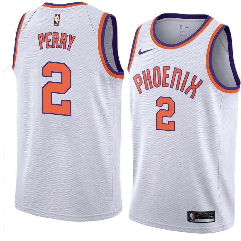 White Elliot Perry SUNS #2 Twill Basketball Jersey FREE SHIPPING