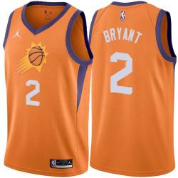 Orange Mark Bryant SUNS #2 Twill Basketball Jersey FREE SHIPPING