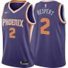Purple Shawn Respert SUNS #2 Twill Basketball Jersey FREE SHIPPING