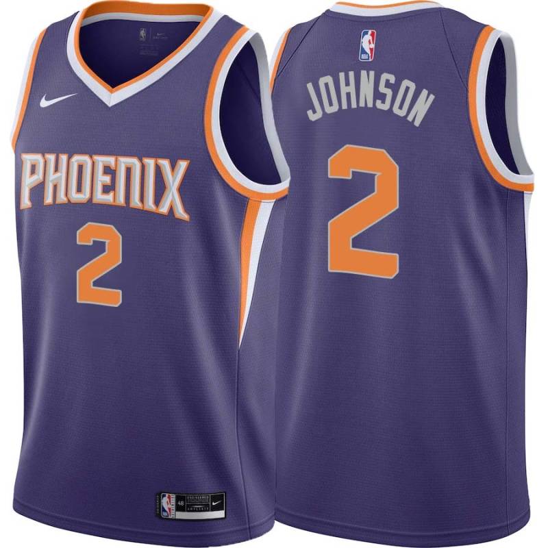 Purple Joe Johnson SUNS #2 Twill Basketball Jersey FREE SHIPPING