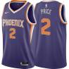 Purple Ronnie Price SUNS #2 Twill Basketball Jersey FREE SHIPPING