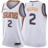 White2 Eric Bledsoe SUNS #2 Twill Basketball Jersey FREE SHIPPING