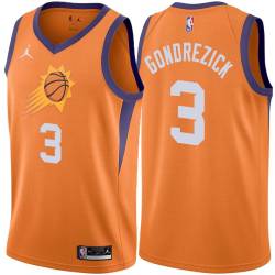 Orange Grant Gondrezick SUNS #3 Twill Basketball Jersey FREE SHIPPING